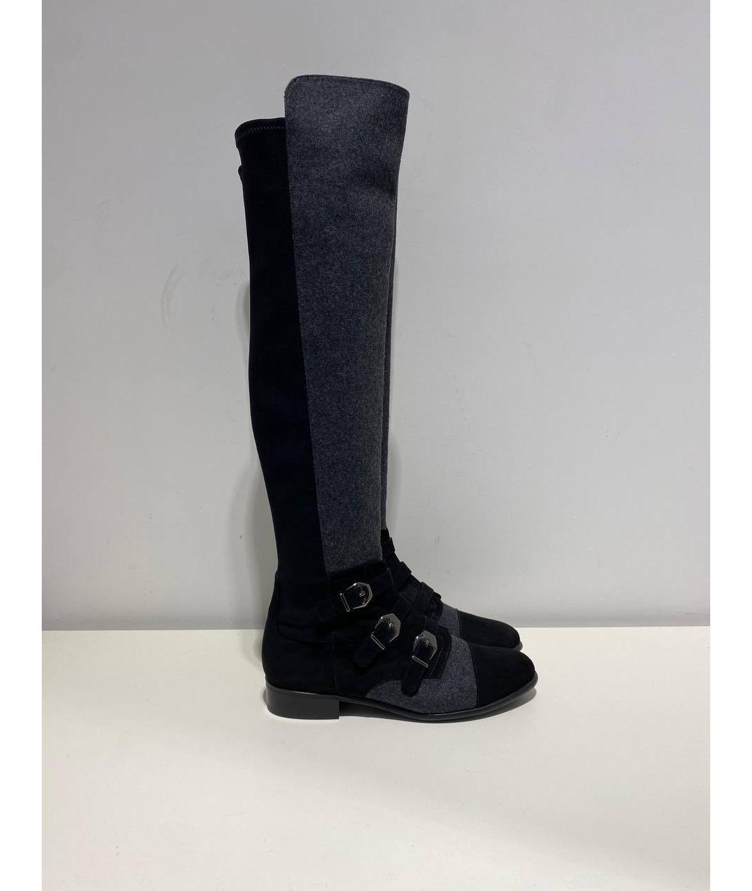 STUART WEITZMAN Серые текстильные сапоги, фото 3