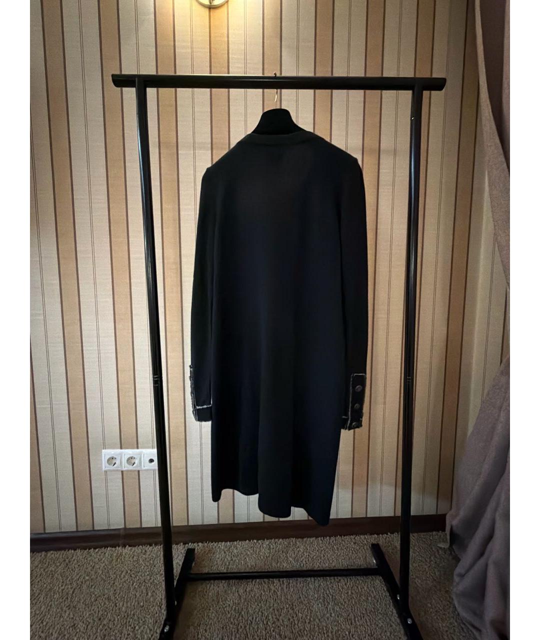 CHANEL Черное кашемировое повседневное платье, фото 2