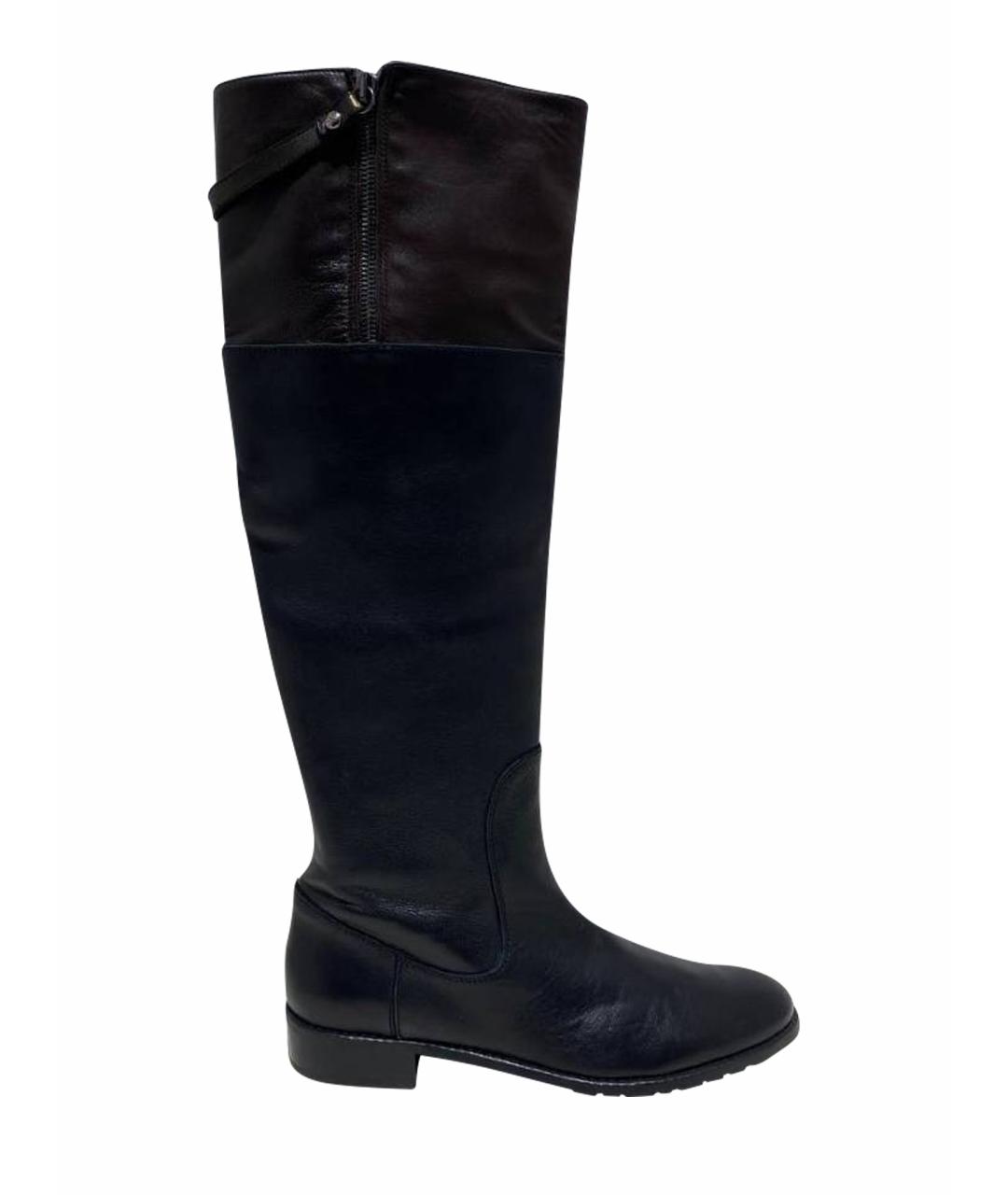 STUART WEITZMAN Черные кожаные сапоги, фото 1