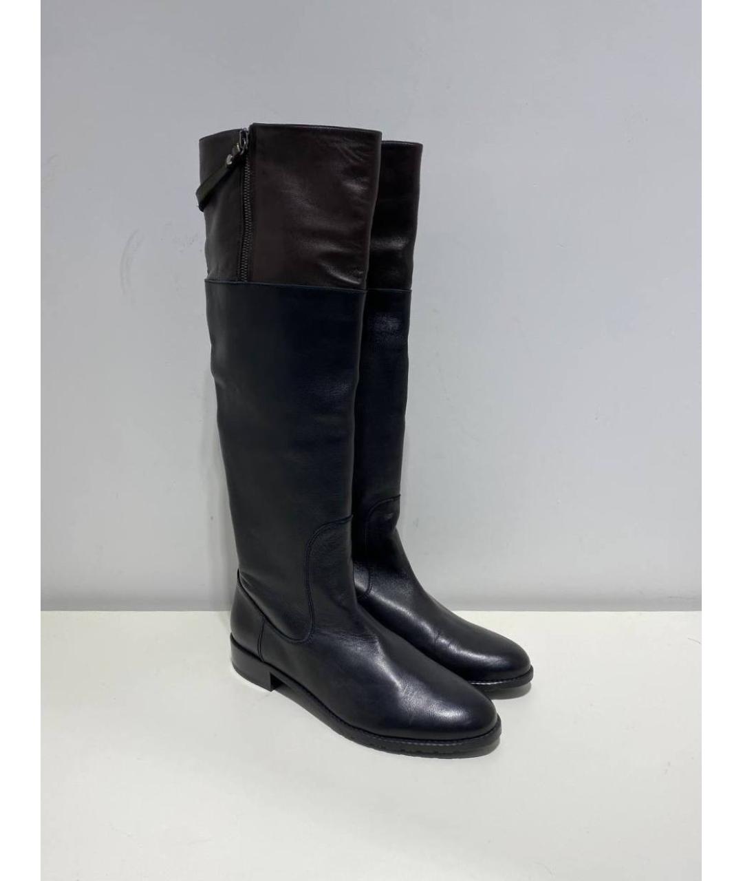 STUART WEITZMAN Черные кожаные сапоги, фото 4