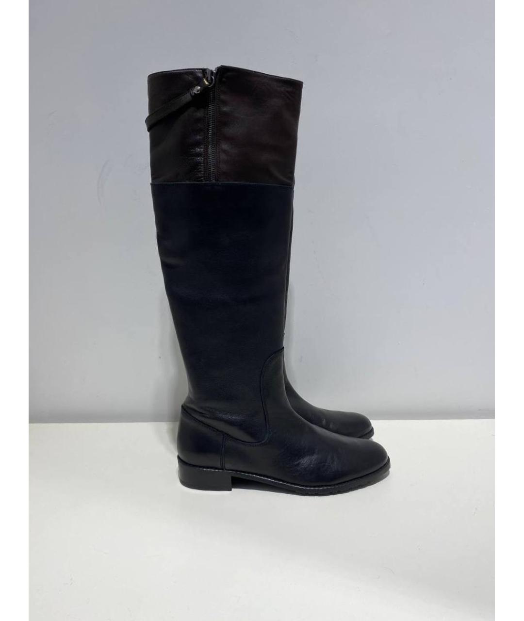 STUART WEITZMAN Черные кожаные сапоги, фото 2