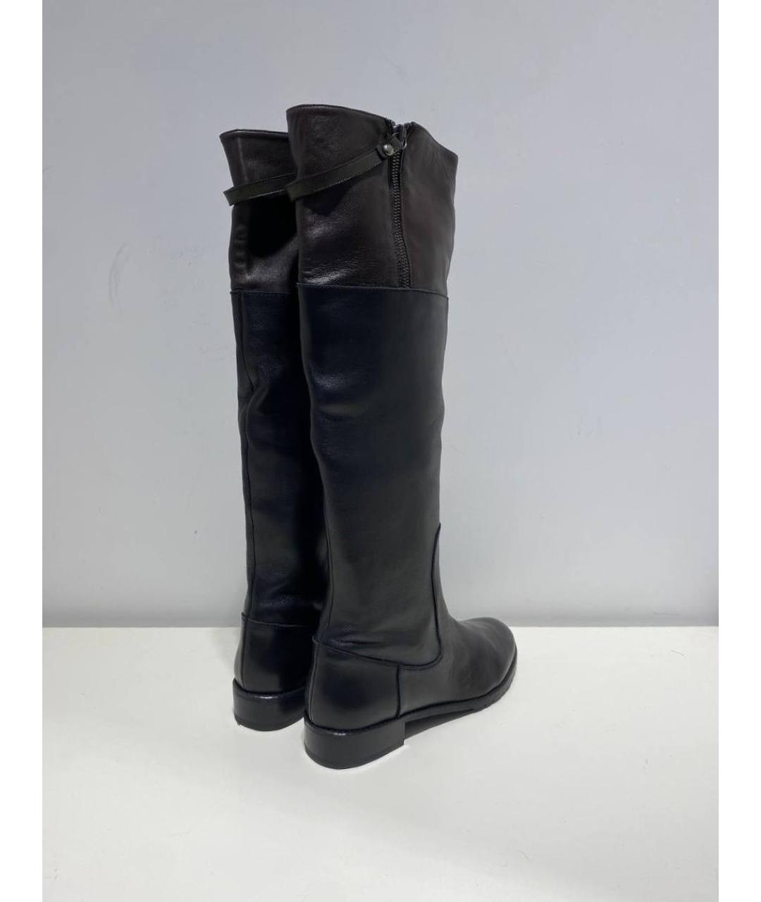 STUART WEITZMAN Черные кожаные сапоги, фото 3