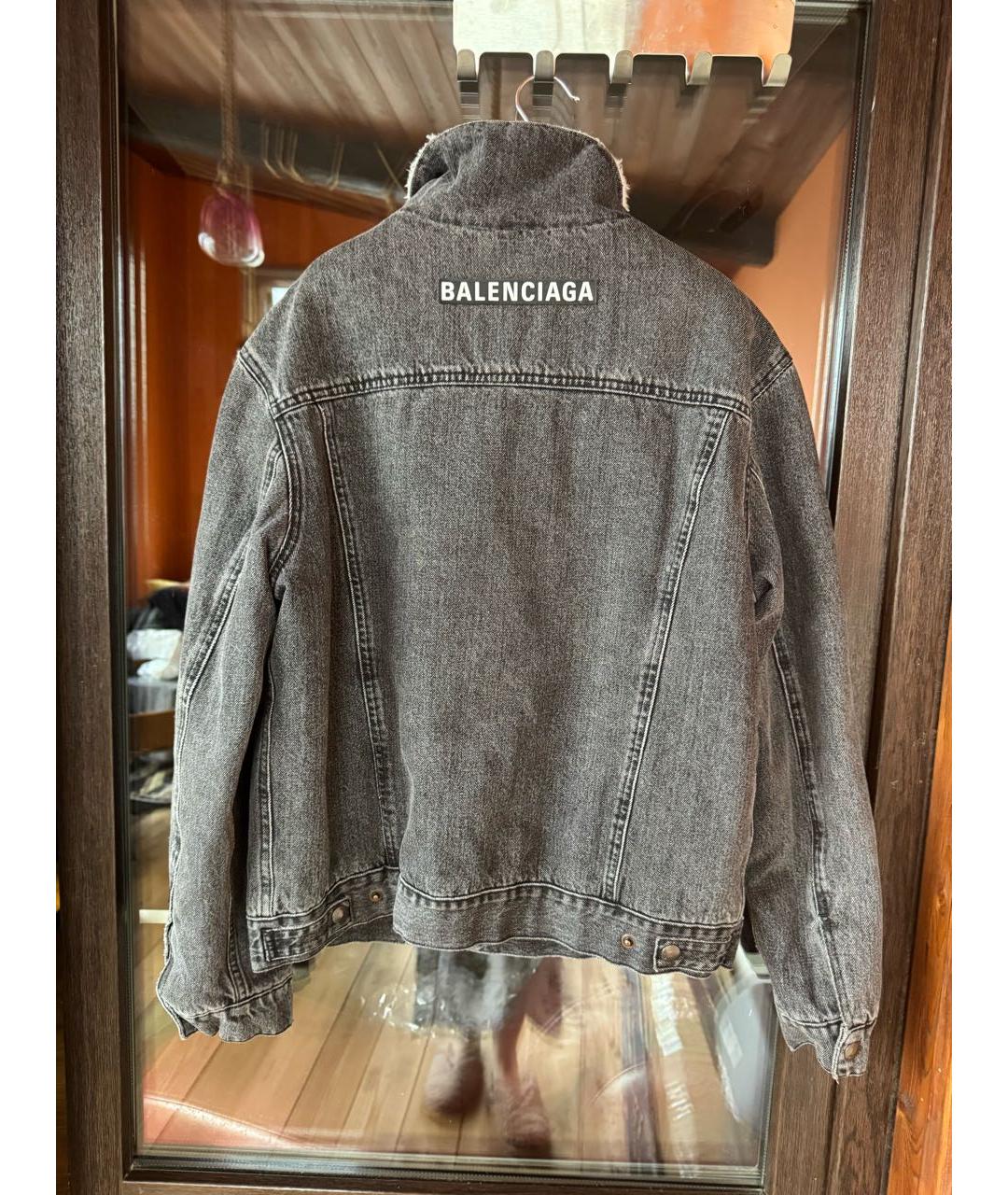 BALENCIAGA Серая деним куртка, фото 2