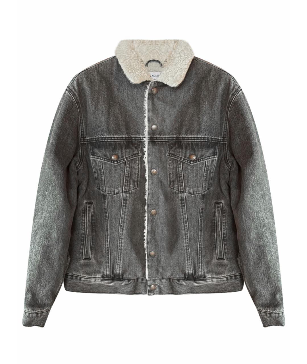 BALENCIAGA Серая деним куртка, фото 1