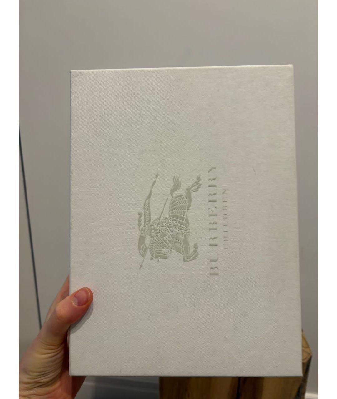 BURBERRY Черные кожаные ботинки, фото 4