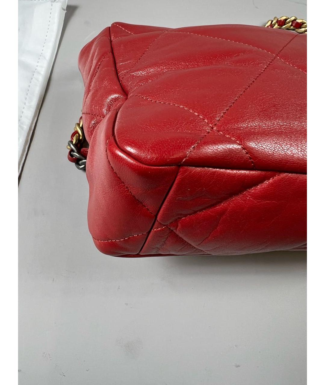 CHANEL Бордовая кожаная сумка через плечо, фото 8