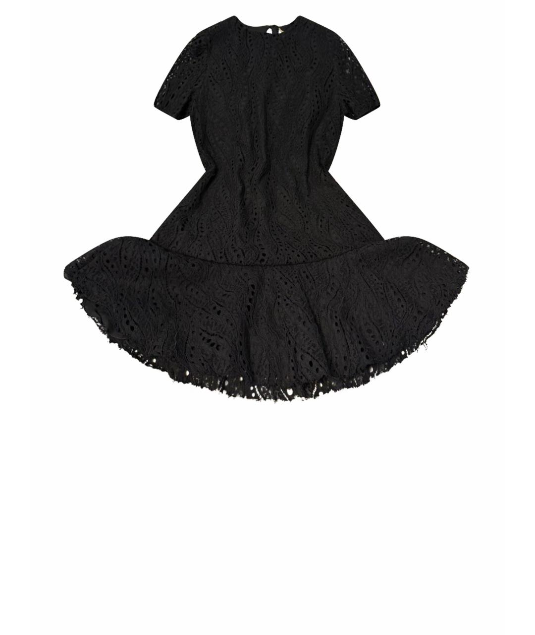 SAINT LAURENT Черное шелковое платье, фото 1