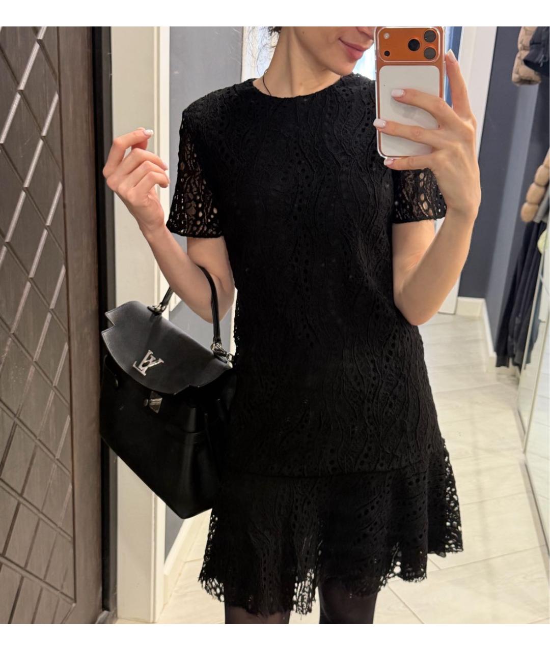 SAINT LAURENT Черное шелковое платье, фото 7