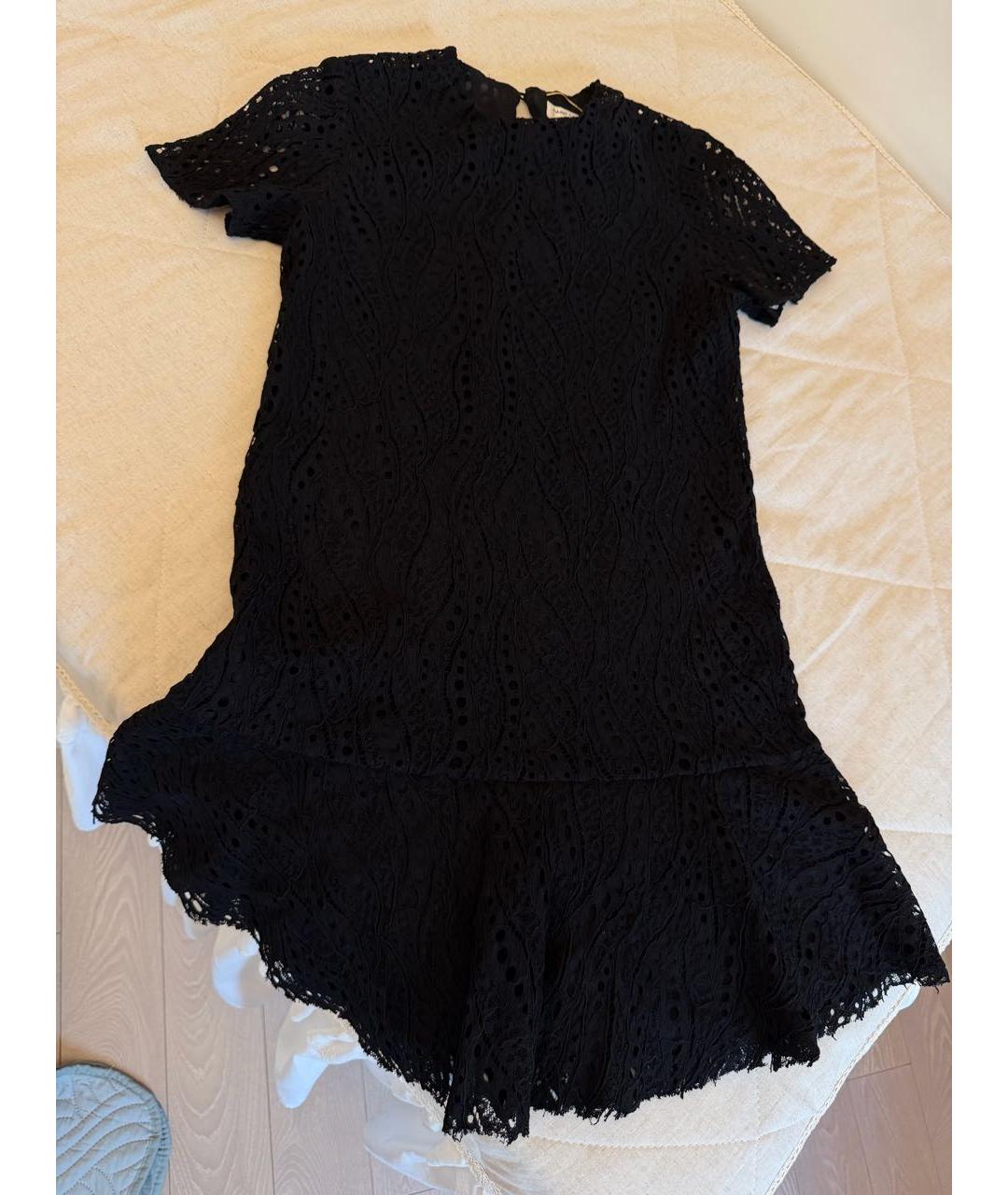 SAINT LAURENT Черное шелковое платье, фото 5