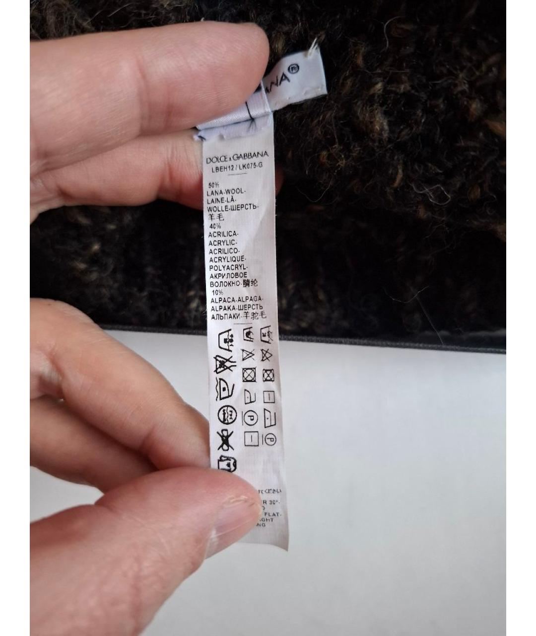 DOLCE&GABBANA Коричневая шерстяная шапка, фото 4