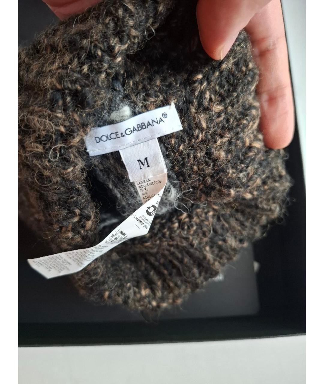 DOLCE&GABBANA Коричневая шерстяная шапка, фото 3