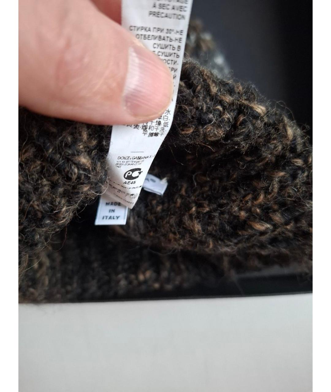 DOLCE&GABBANA Коричневая шерстяная шапка, фото 5