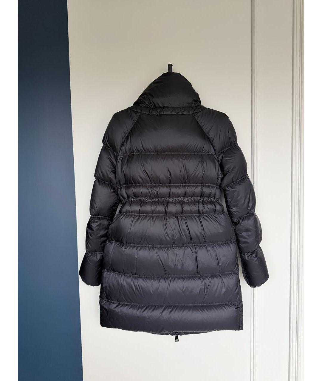 MONCLER Черный полиэстеровый пуховик, фото 2