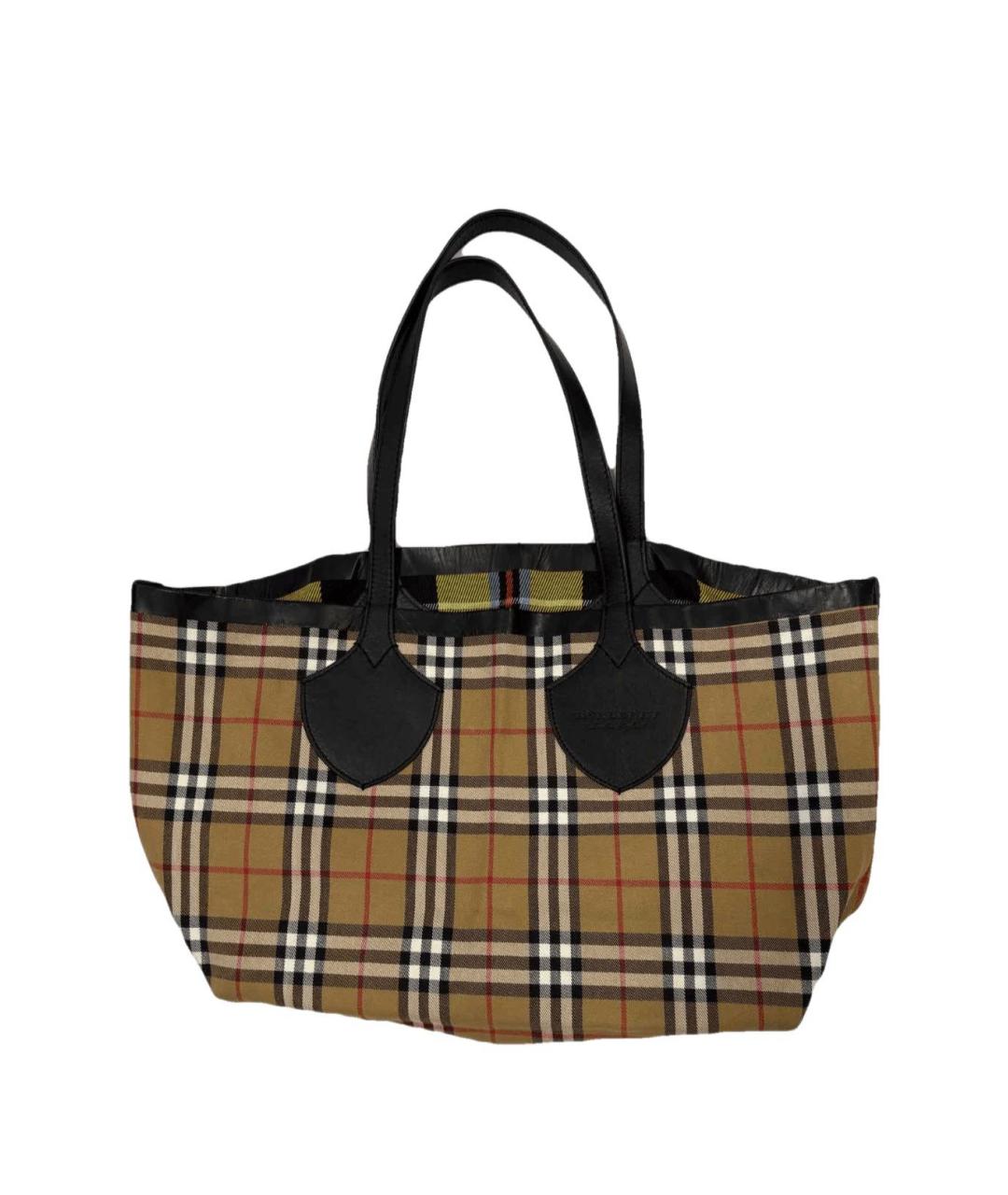 BURBERRY Хлопковая сумка с короткими ручками, фото 5