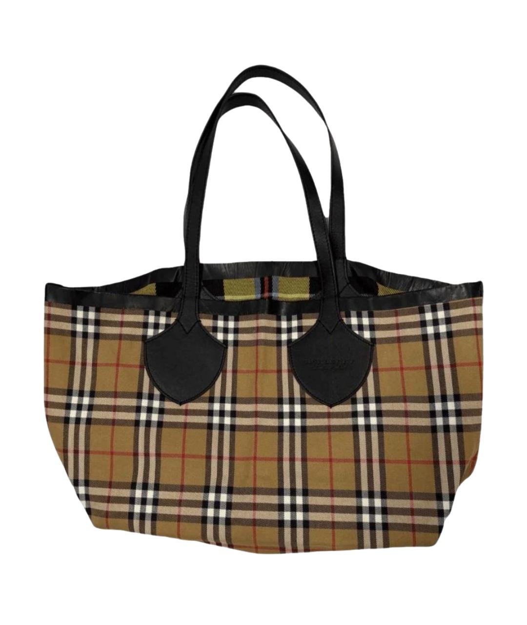 BURBERRY Хлопковая сумка с короткими ручками, фото 1