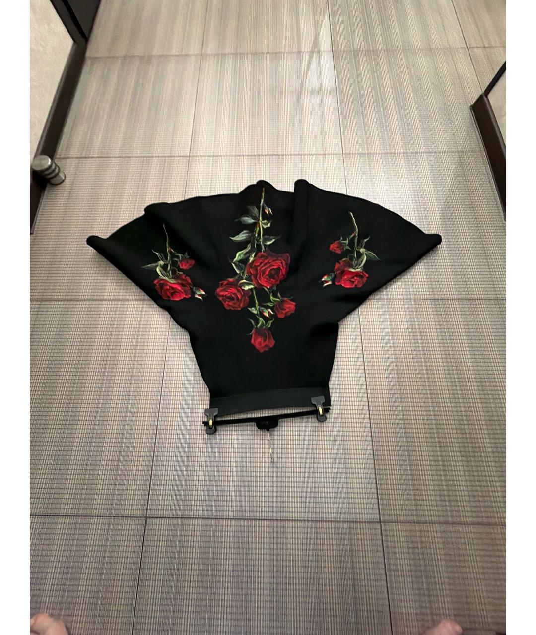 DOLCE&GABBANA Черная шерстяная юбка миди, фото 5