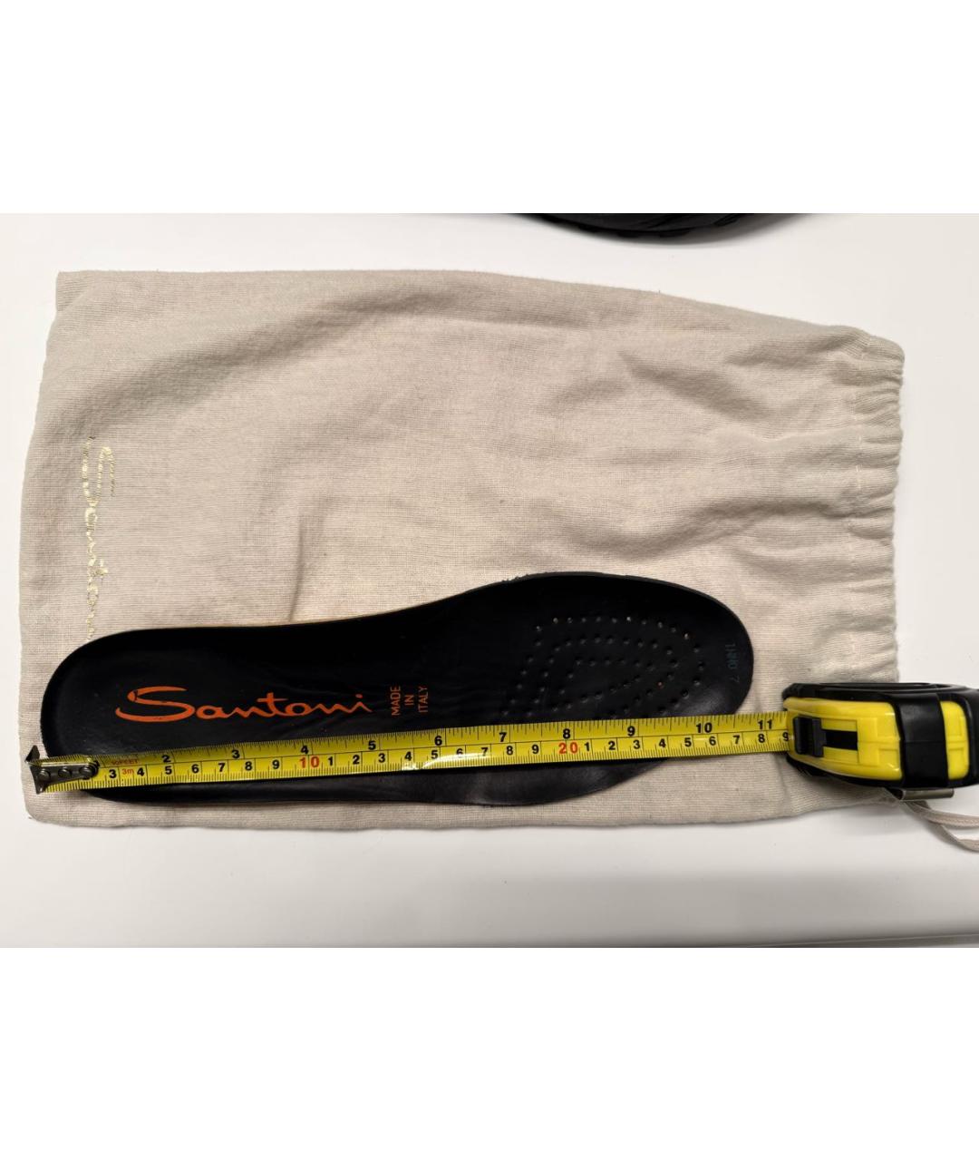 SANTONI Зеленые кожаные низкие кроссовки / кеды, фото 4