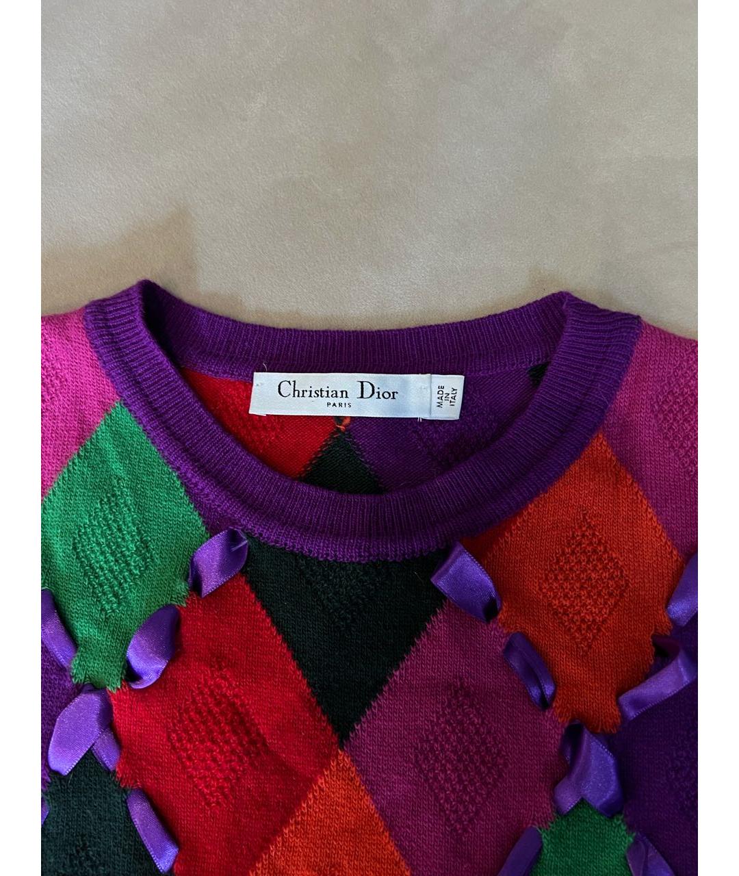 CHRISTIAN DIOR Мульти шерстяная жилетка, фото 3