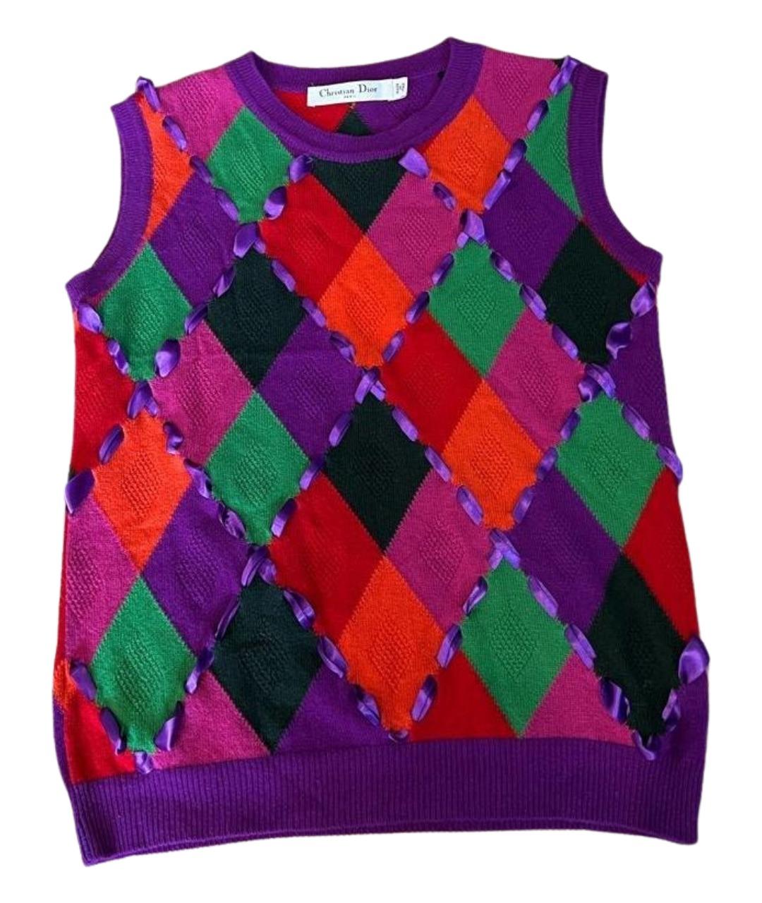 CHRISTIAN DIOR Мульти шерстяная жилетка, фото 1