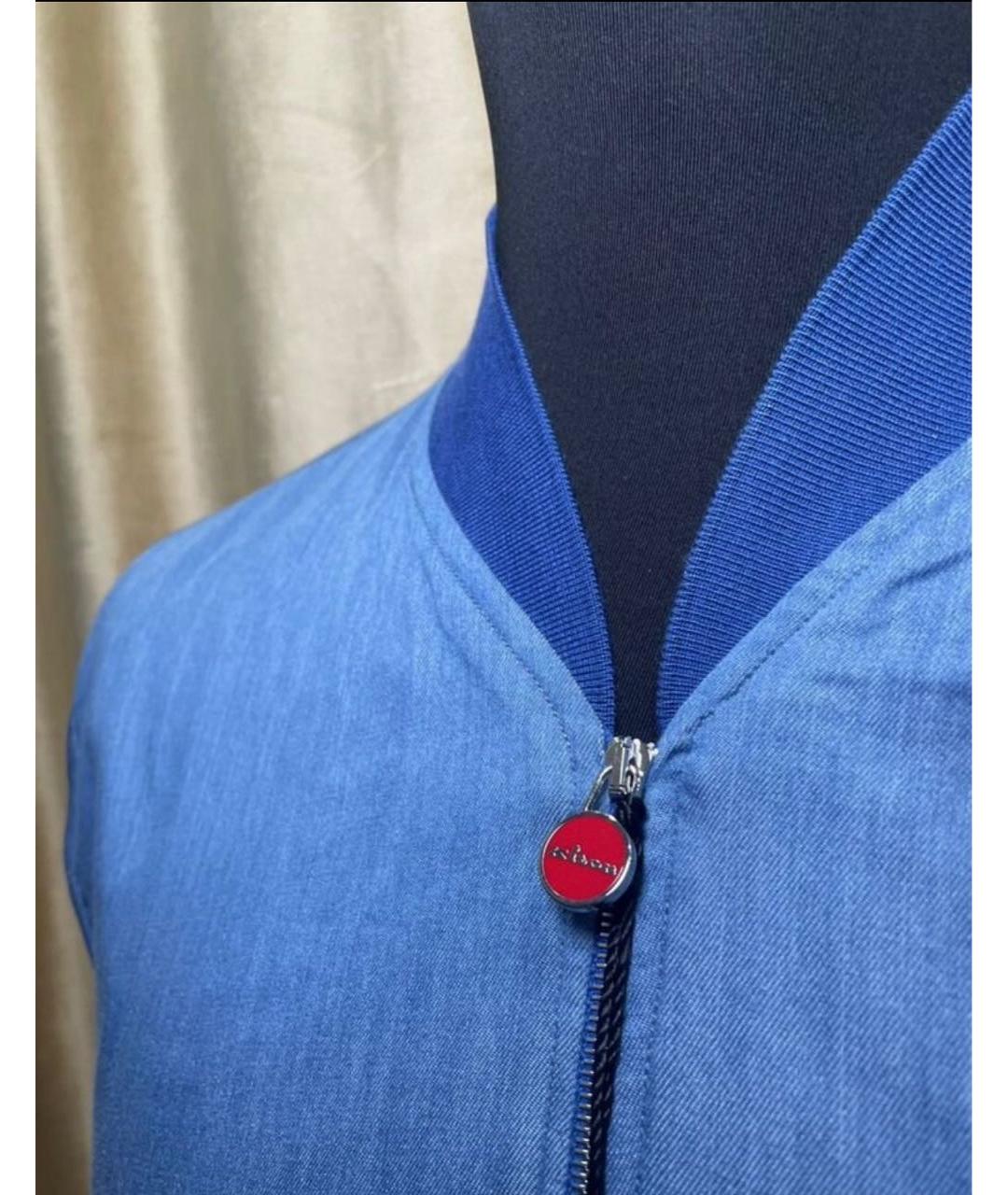 KITON Синяя хлопковая куртка, фото 3
