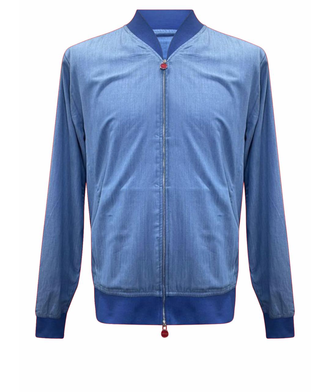 KITON Синяя хлопковая куртка, фото 1