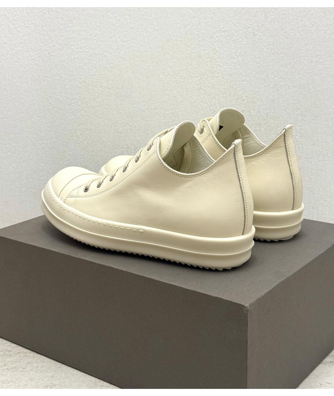 RICK OWENS Белые кожаные кеды, фото 5