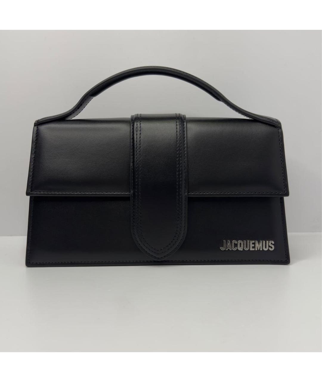 JACQUEMUS Черная кожаная сумка через плечо, фото 9