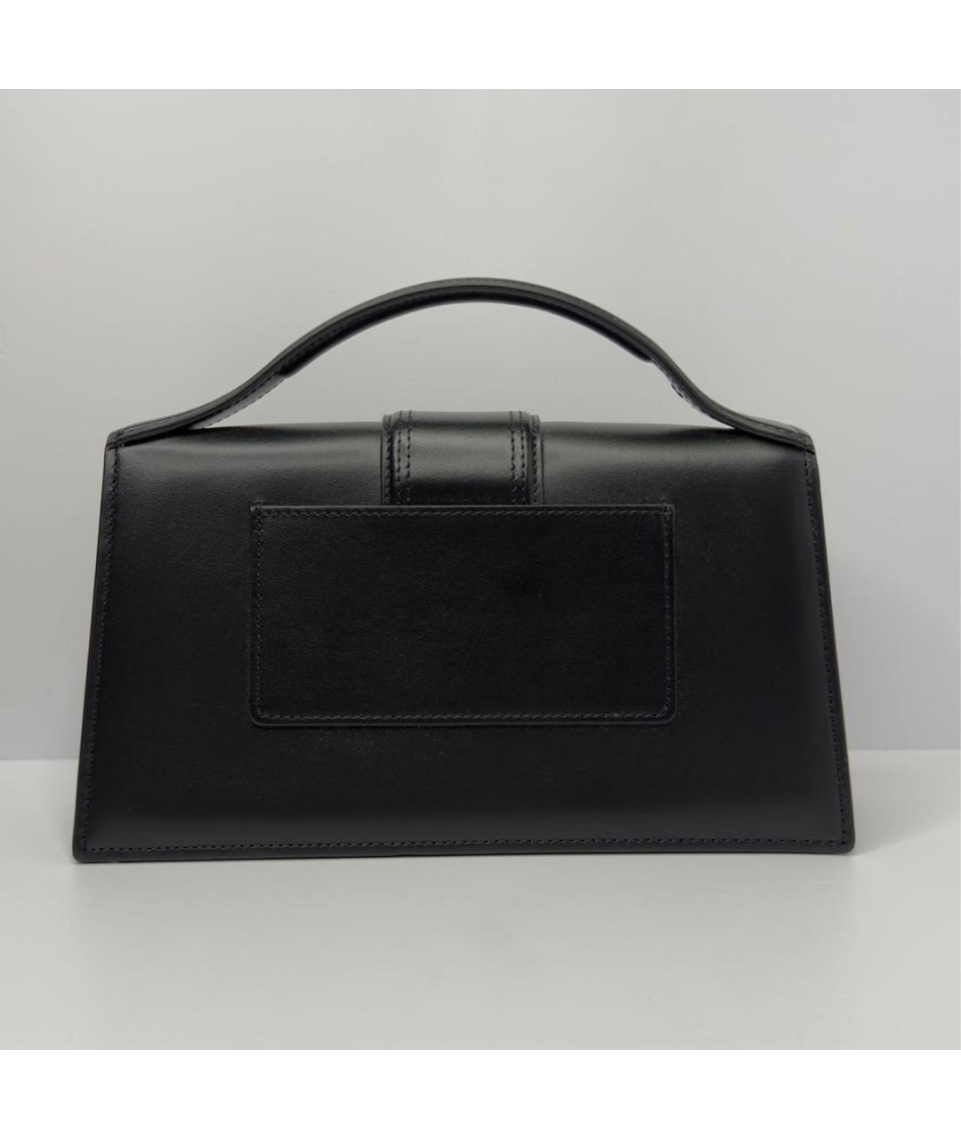 JACQUEMUS Черная кожаная сумка через плечо, фото 3