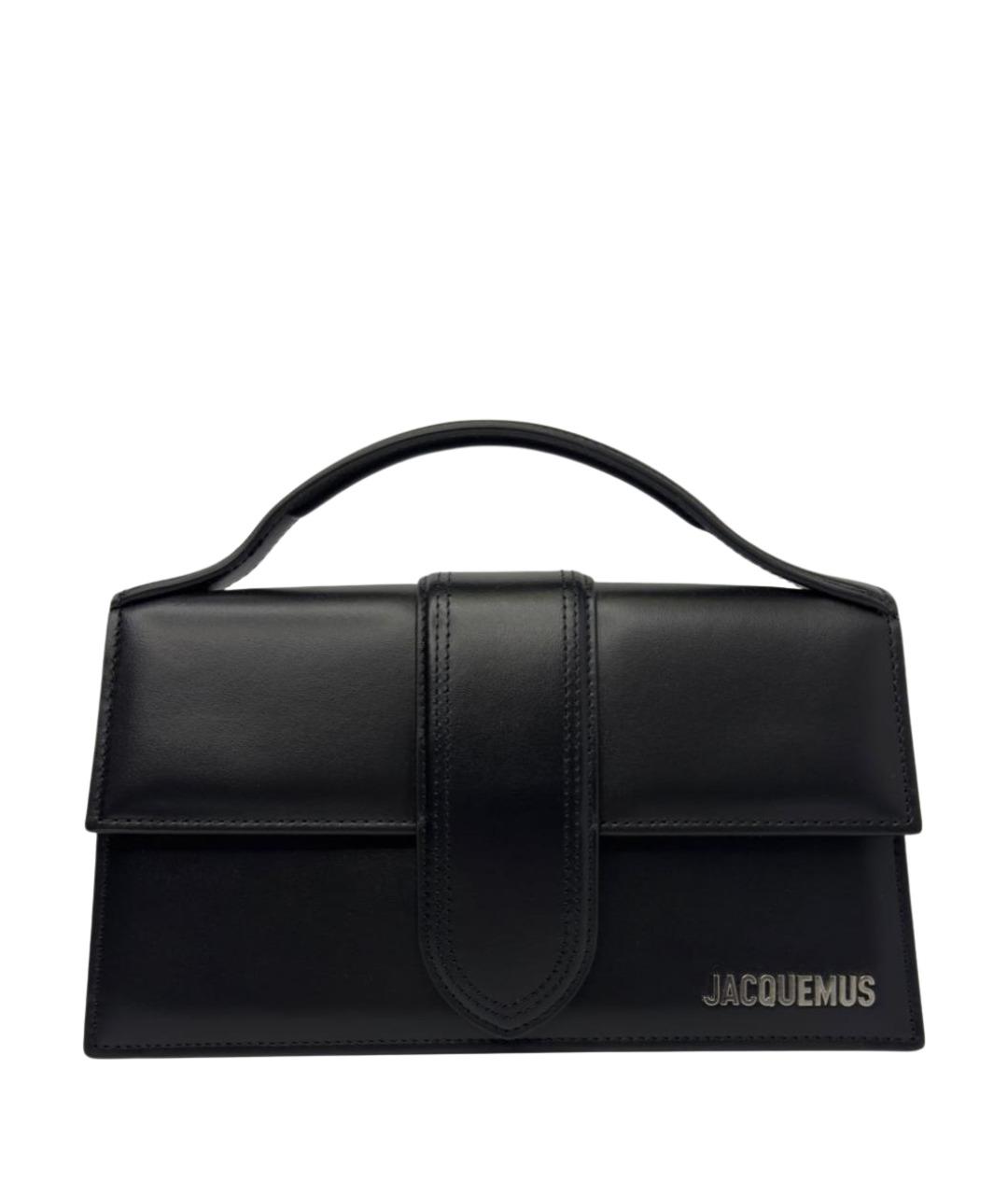 JACQUEMUS Черная кожаная сумка через плечо, фото 1