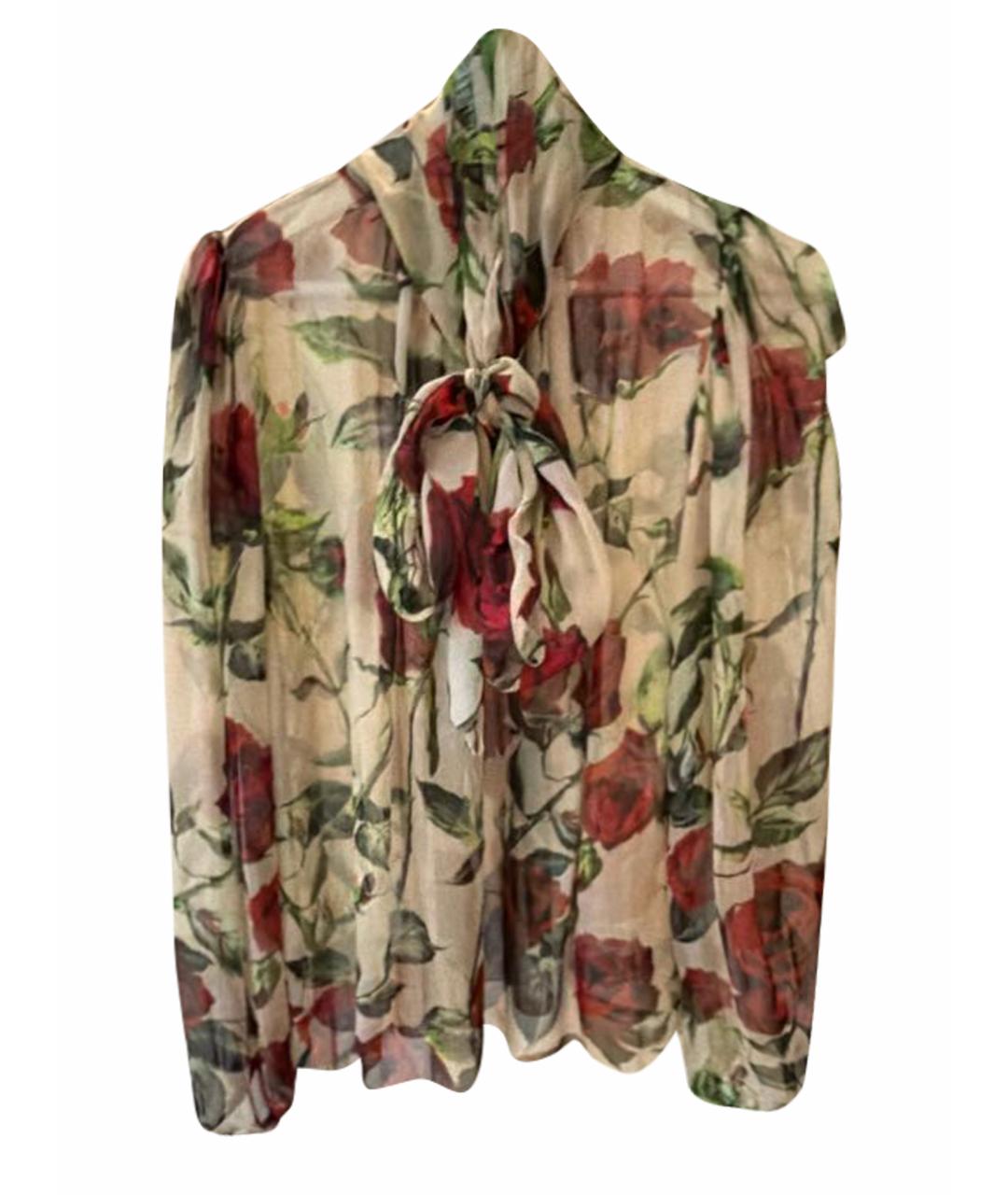 DOLCE&GABBANA Мульти шелковая блузы, фото 1
