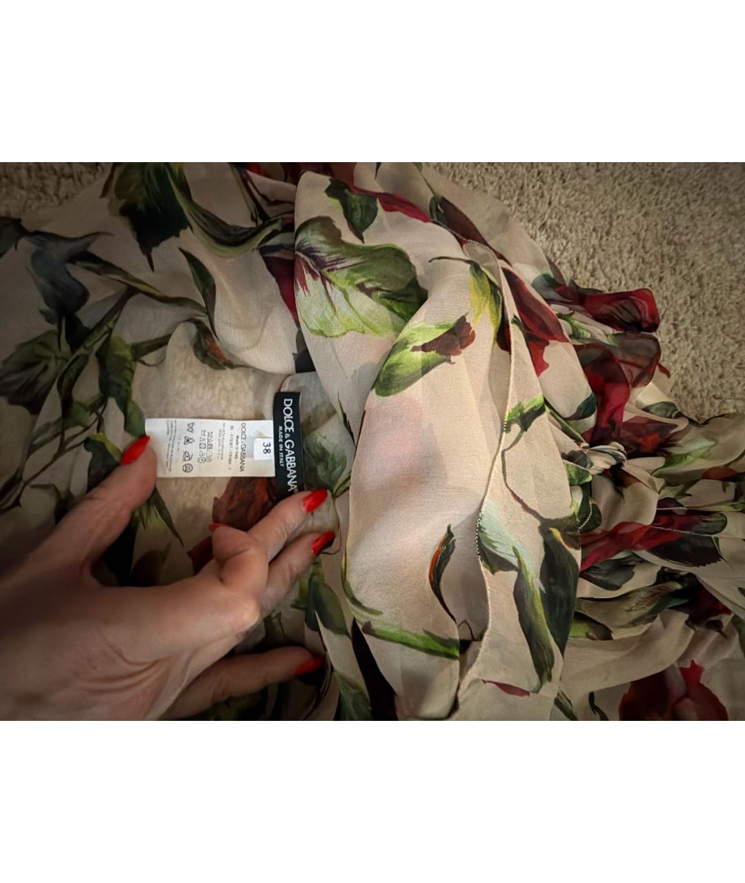 DOLCE&GABBANA Мульти шелковая блузы, фото 3