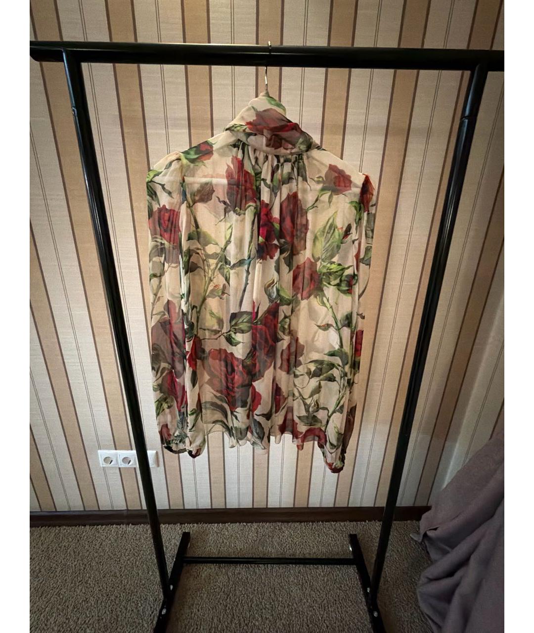 DOLCE&GABBANA Мульти шелковая блузы, фото 2