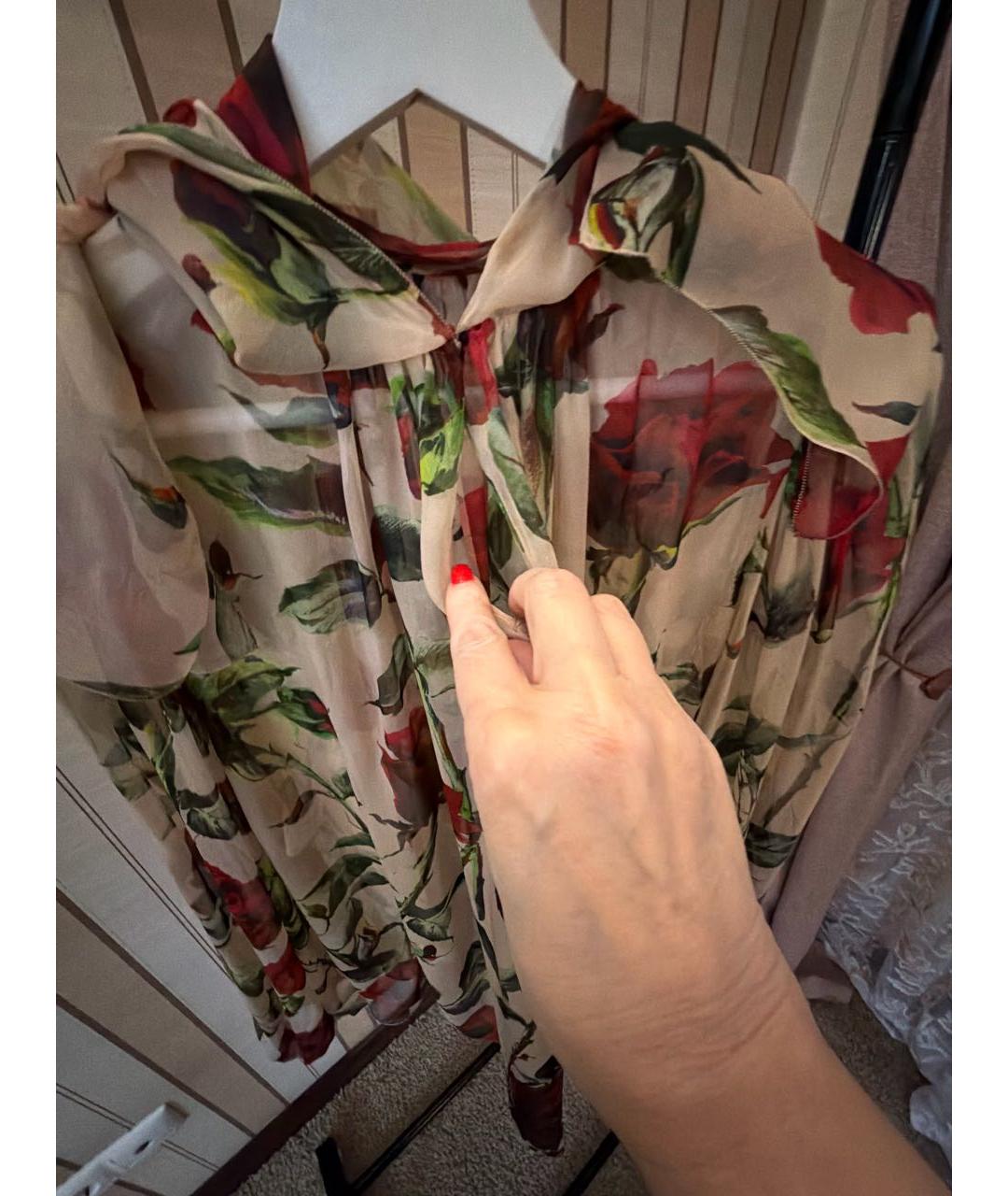 DOLCE&GABBANA Мульти шелковая блузы, фото 5