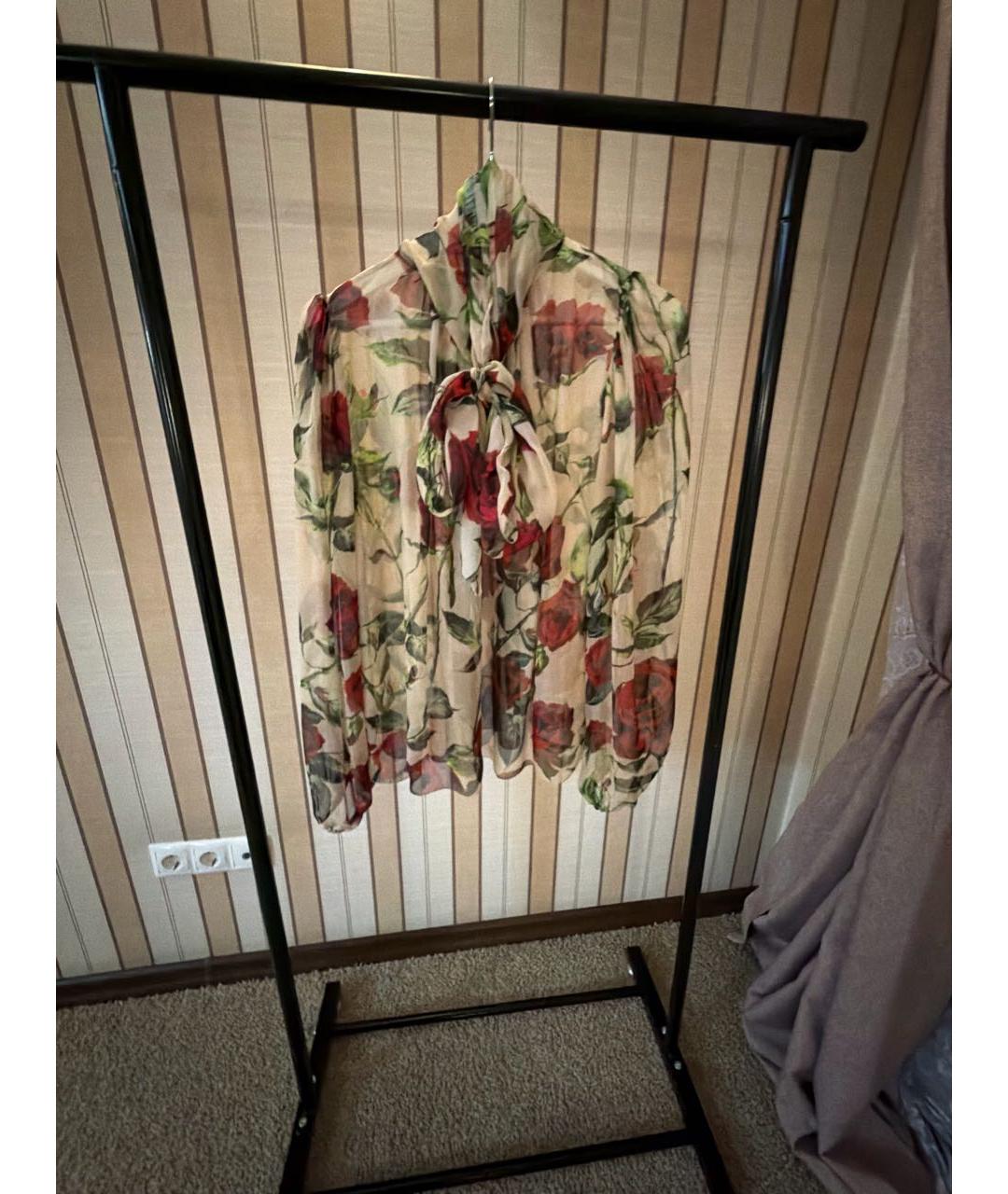 DOLCE&GABBANA Мульти шелковая блузы, фото 8