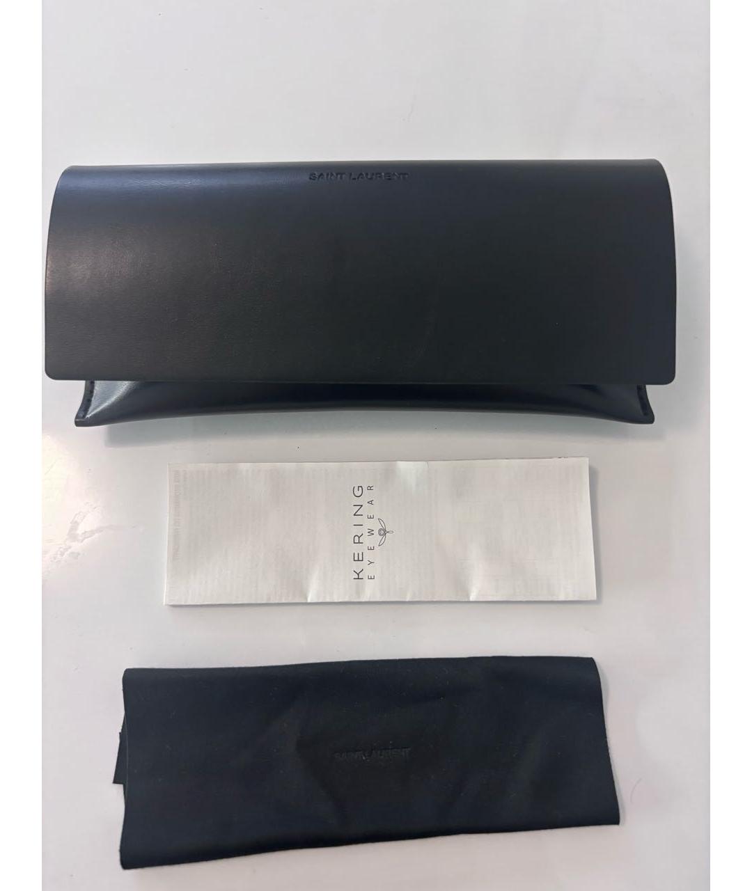 SAINT LAURENT Коричневые пластиковые солнцезащитные очки, фото 6