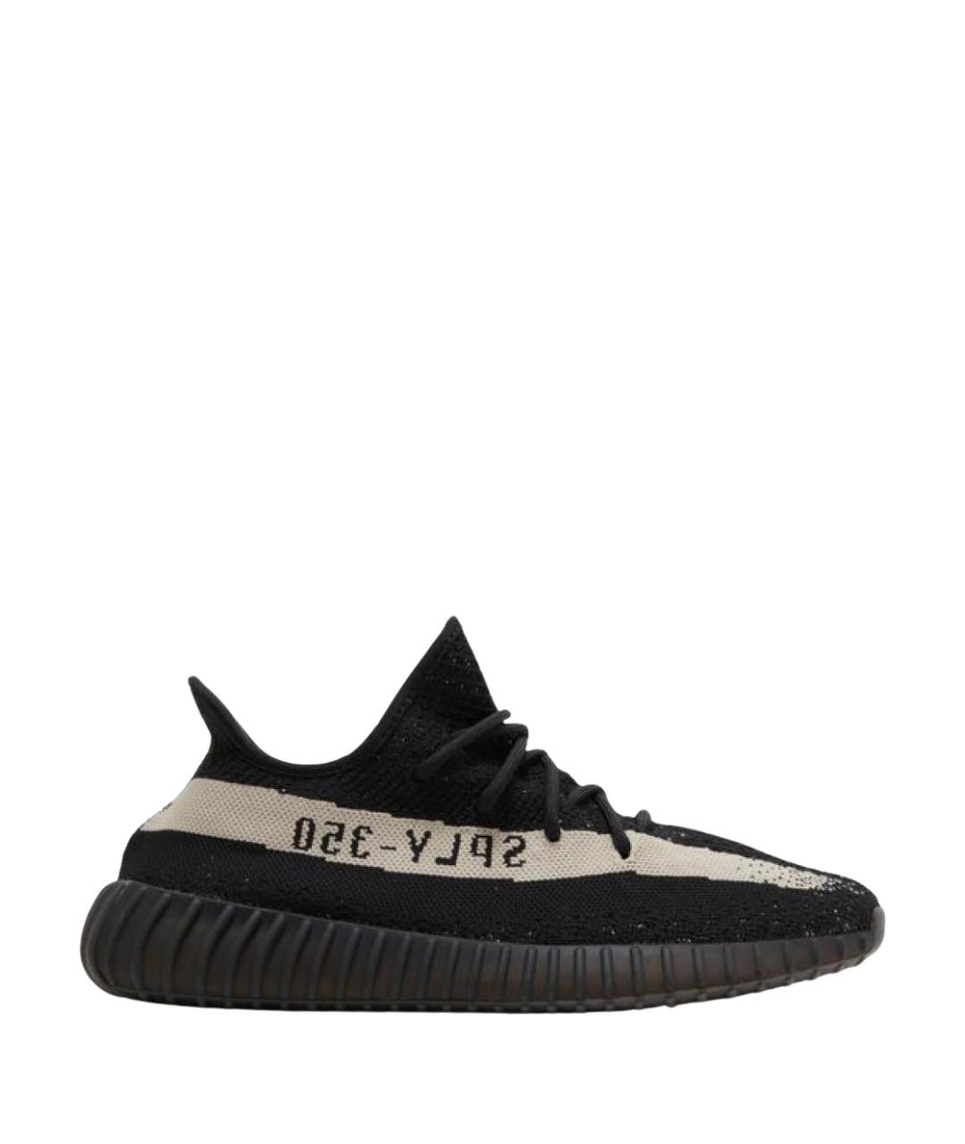 ADIDAS YEEZY Черные текстильные низкие кроссовки / кеды, фото 1