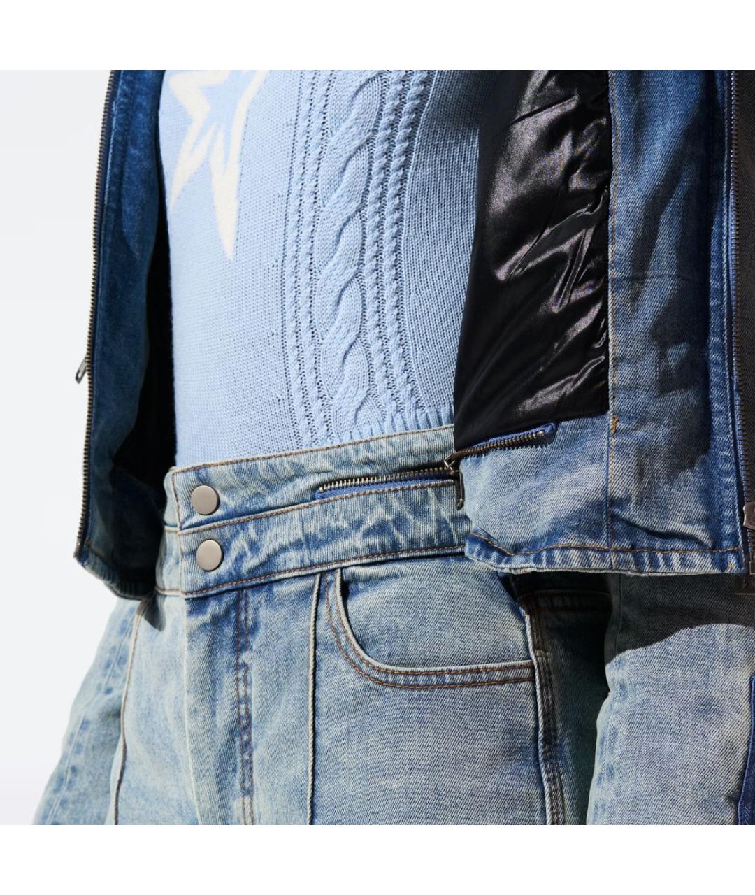 PERFECT MOMENT Голубой хлопко-эластановый комбинезон, фото 4