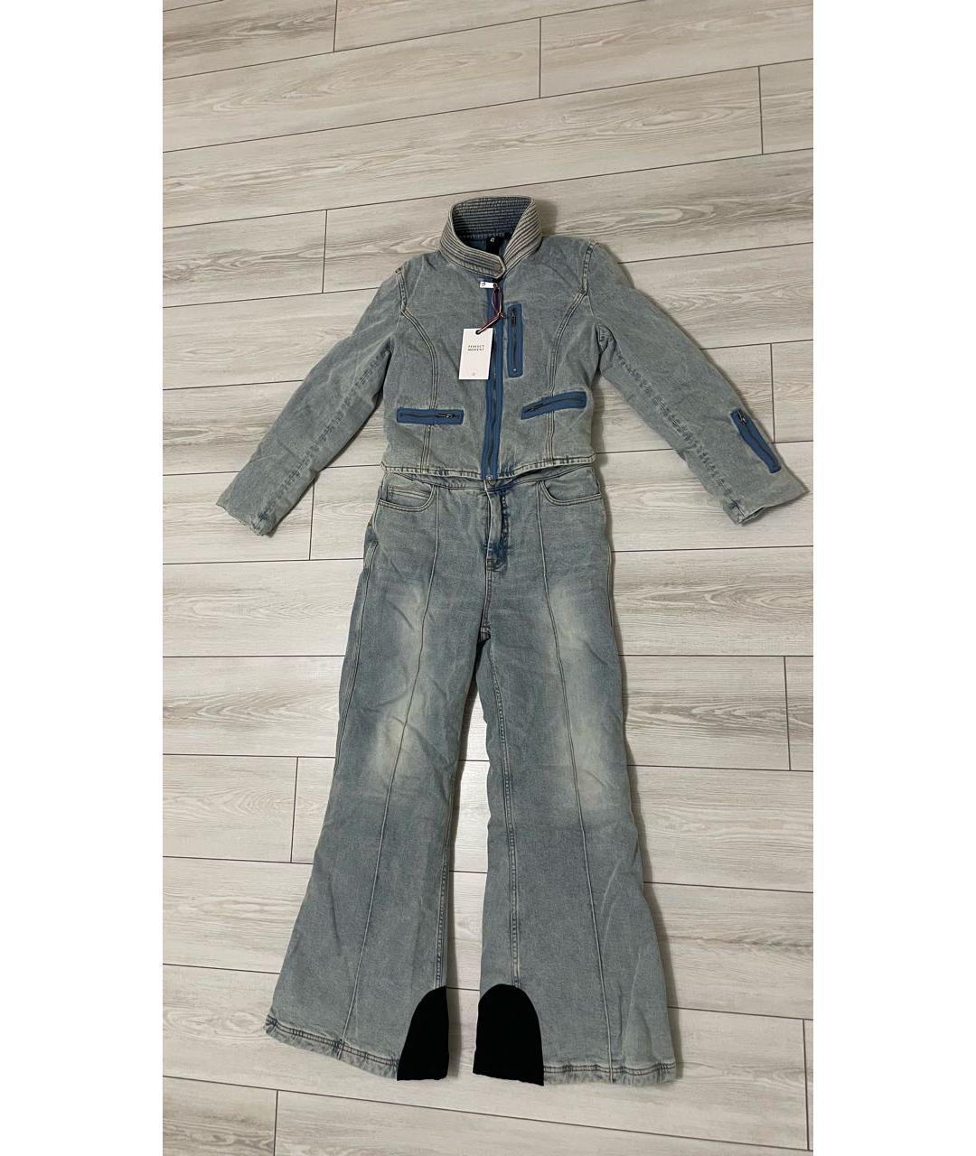 PERFECT MOMENT Голубой хлопко-эластановый комбинезон, фото 7