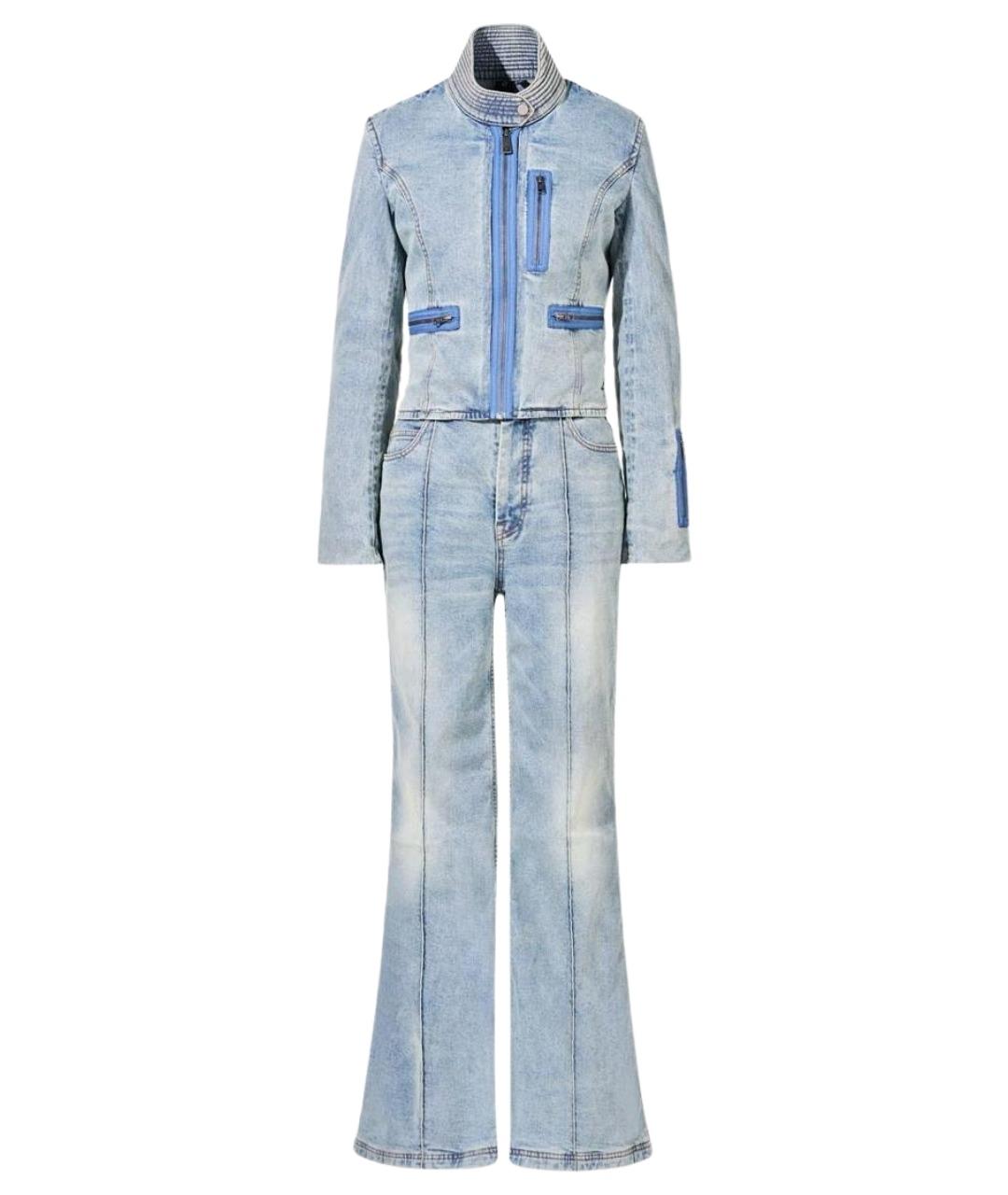 PERFECT MOMENT Голубой хлопко-эластановый комбинезон, фото 1