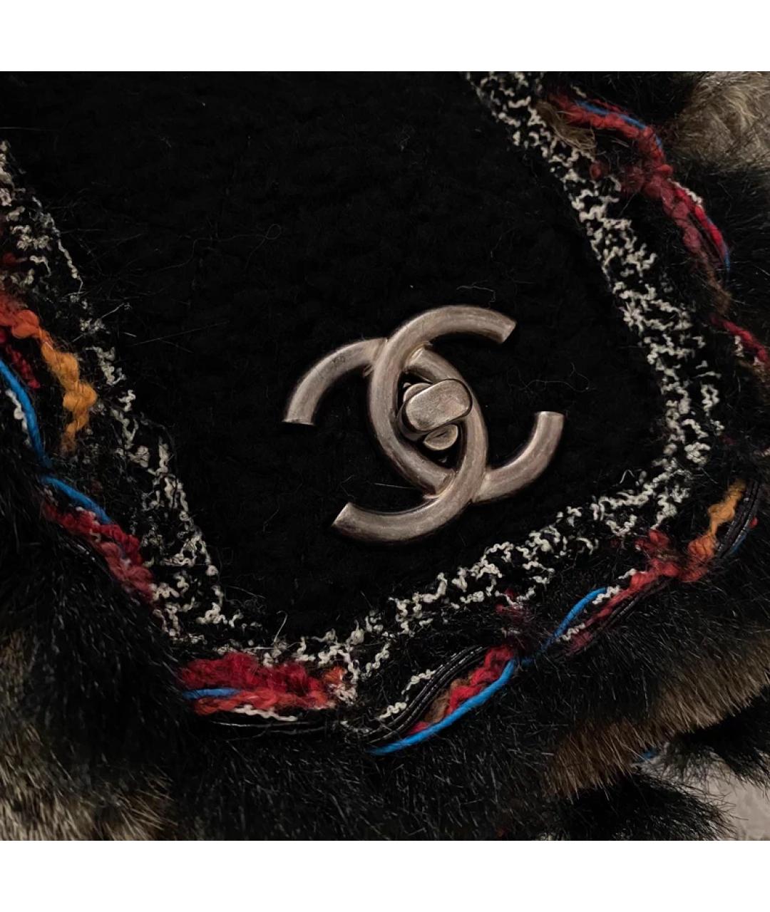 CHANEL Коричневая меховая сумка через плечо, фото 6