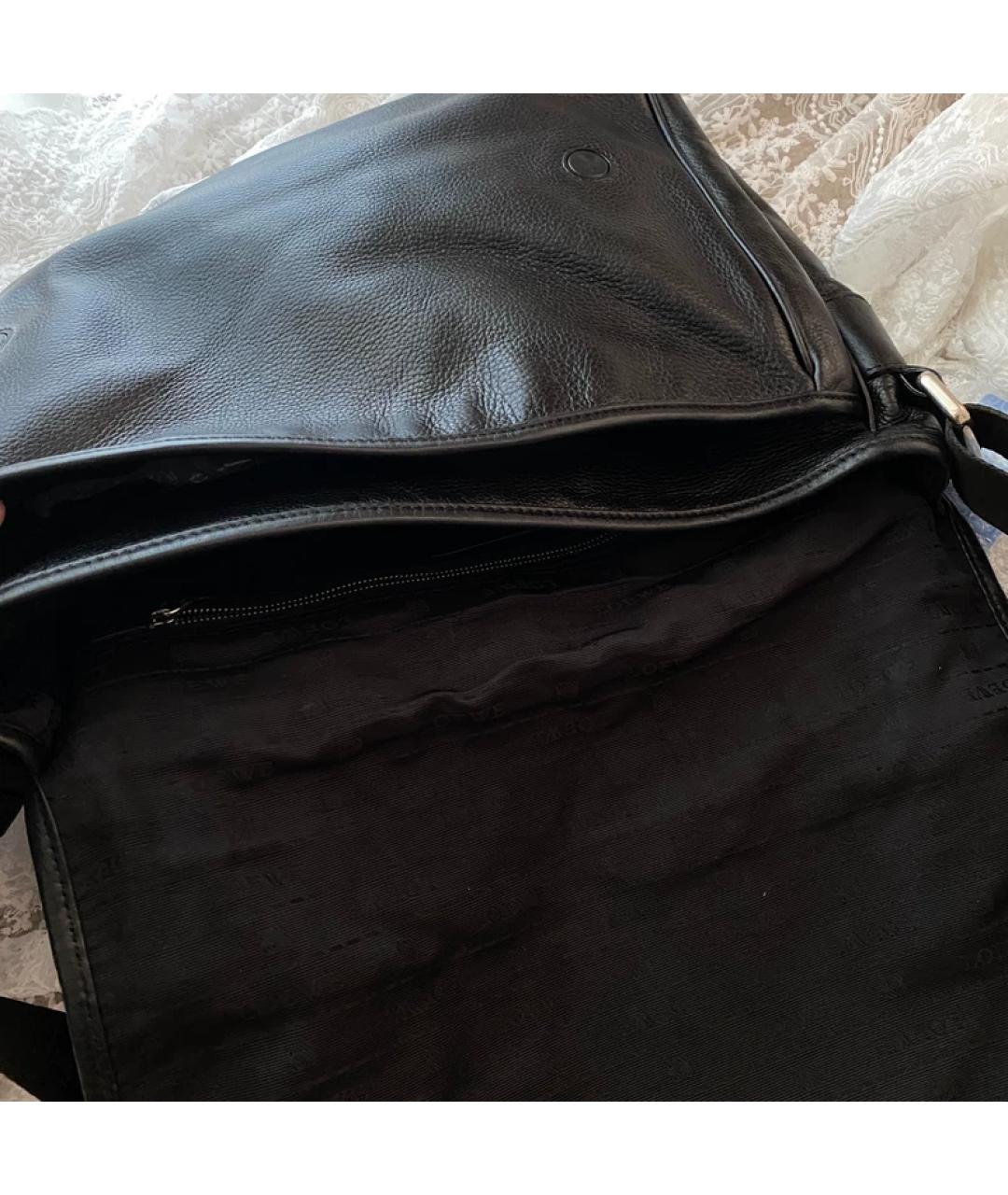 LOEWE Черная кожаная сумка с короткими ручками, фото 6