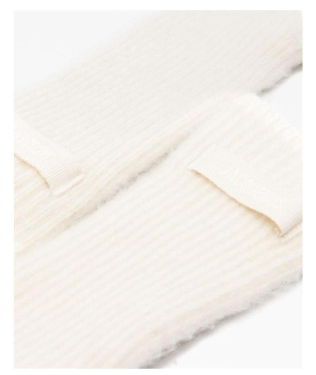 JACQUEMUS Бежевые шерстяные перчатки, фото 2