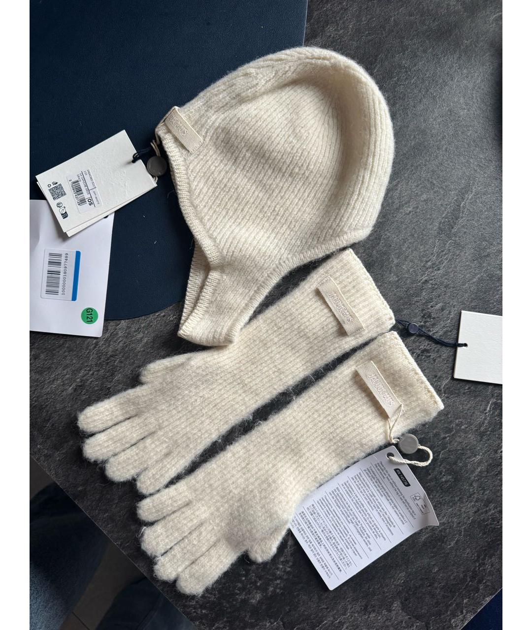 JACQUEMUS Бежевые шерстяные перчатки, фото 5