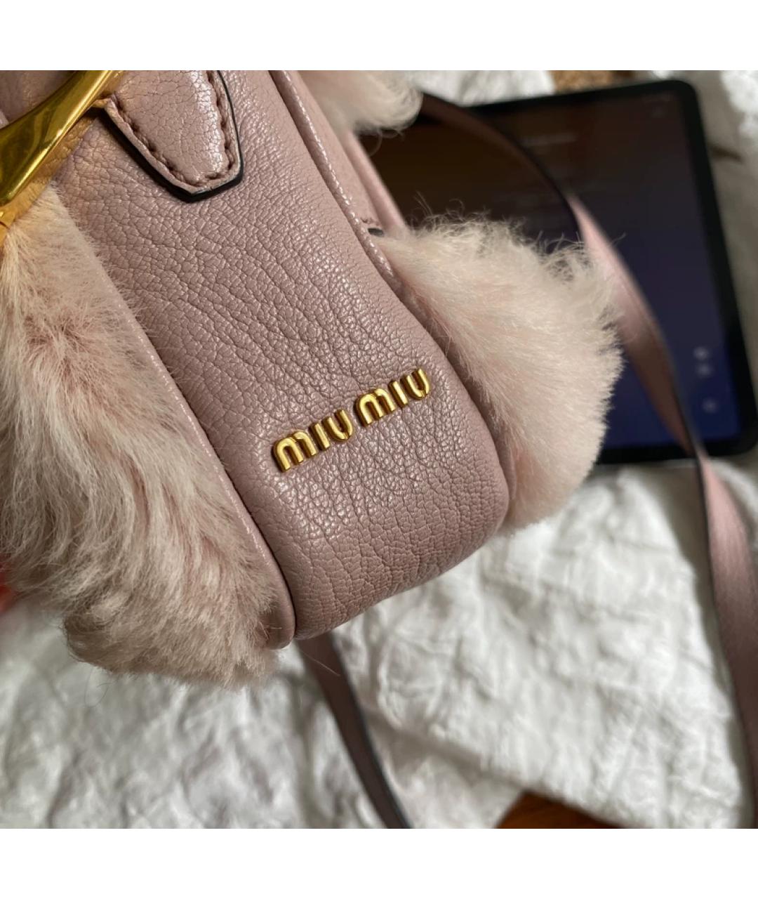 MIU MIU Бежевая сумка с короткими ручками, фото 6