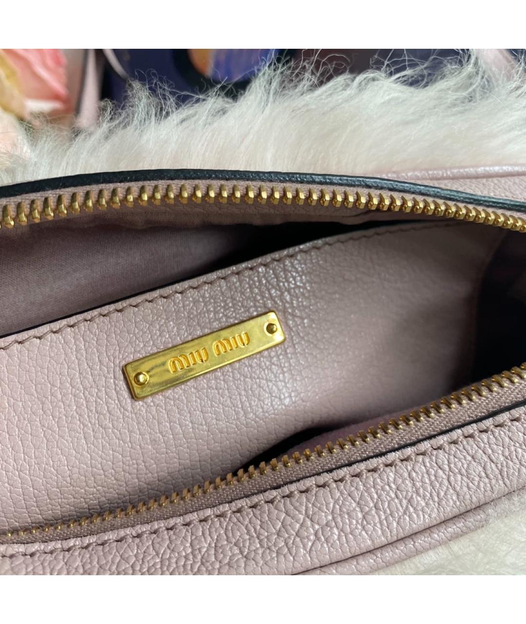 MIU MIU Бежевая сумка с короткими ручками, фото 3