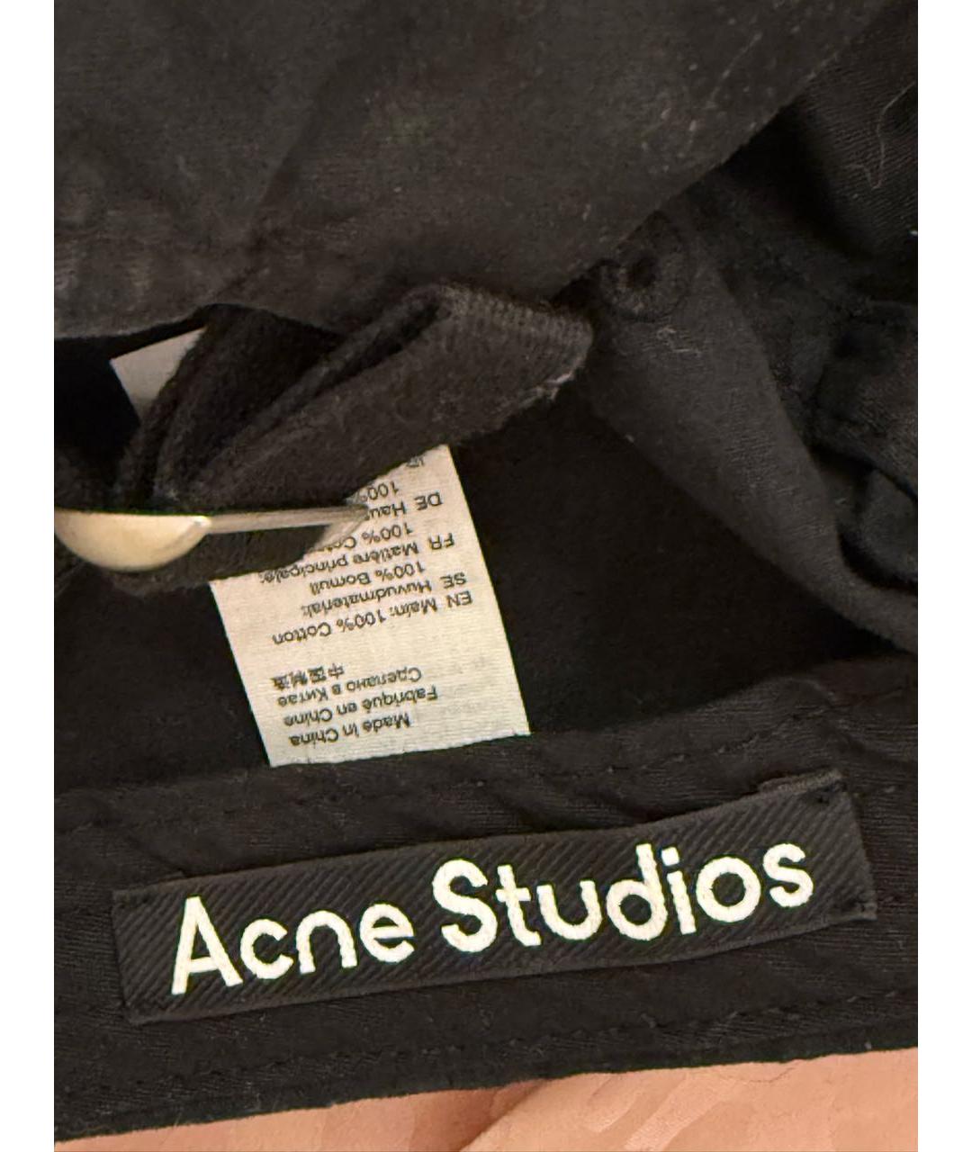ACNE STUDIOS Черная хлопковая кепка, фото 6