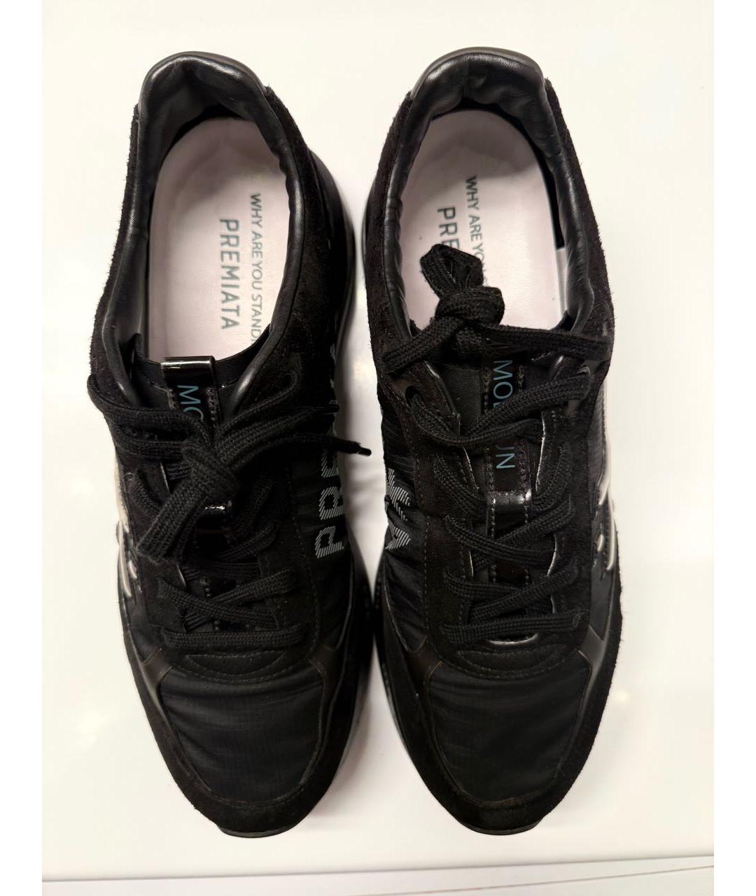 PREMIATA Черные синтетические низкие кроссовки / кеды, фото 2