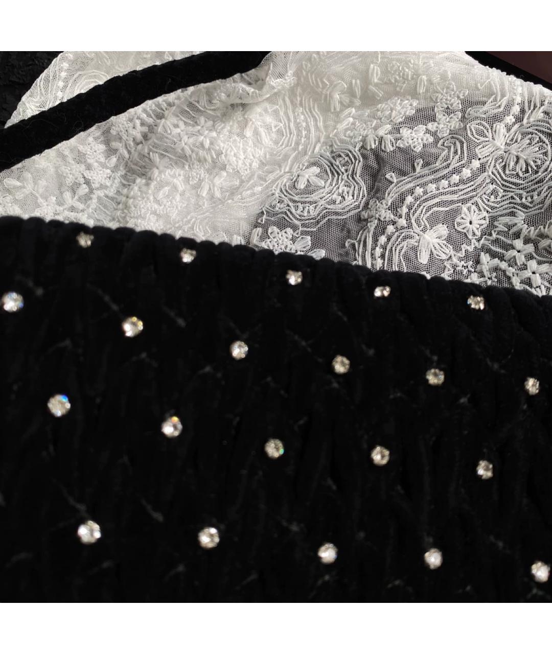 MIU MIU Черная бархатная сумка с короткими ручками, фото 8