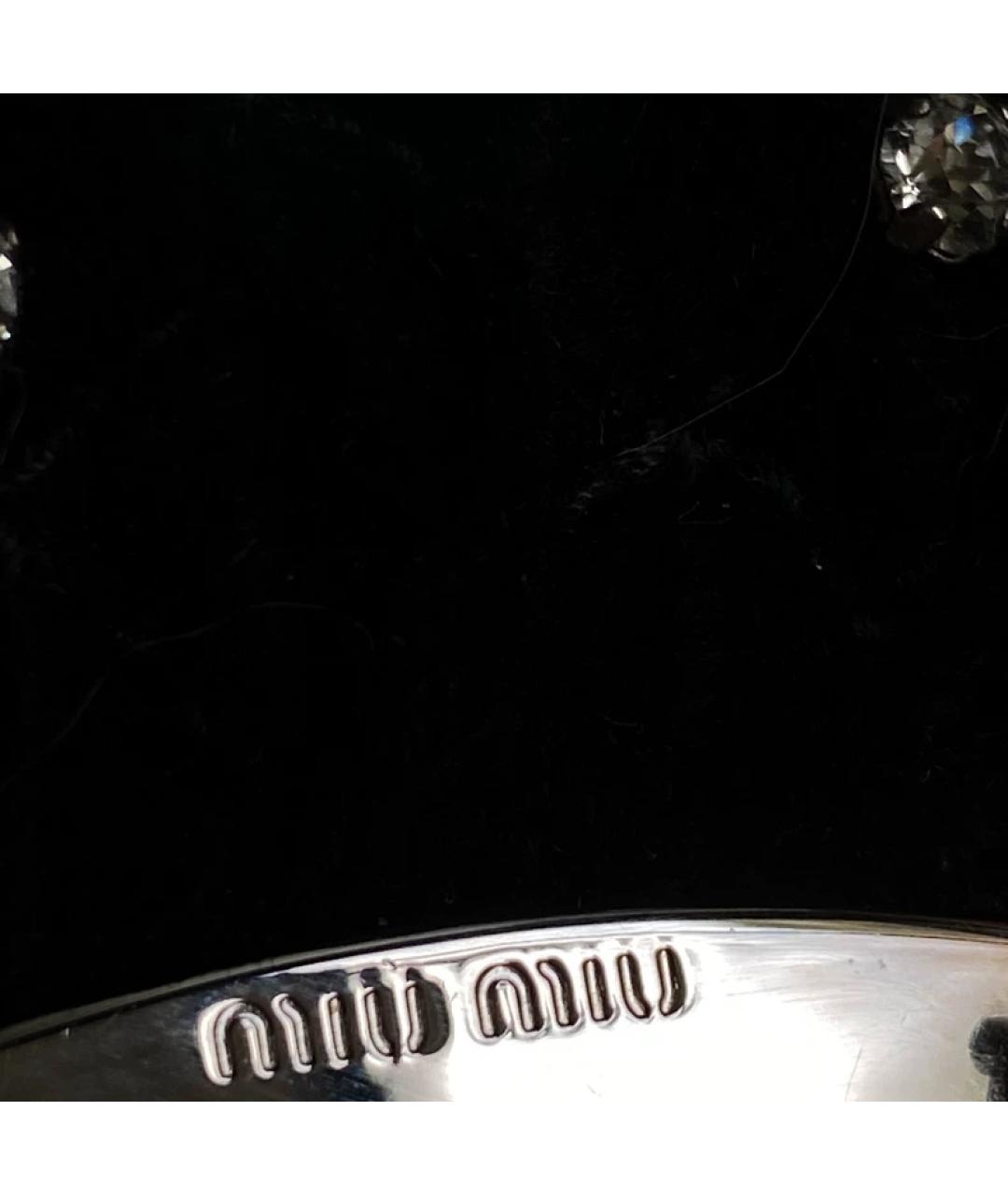 MIU MIU Черная бархатная сумка с короткими ручками, фото 3