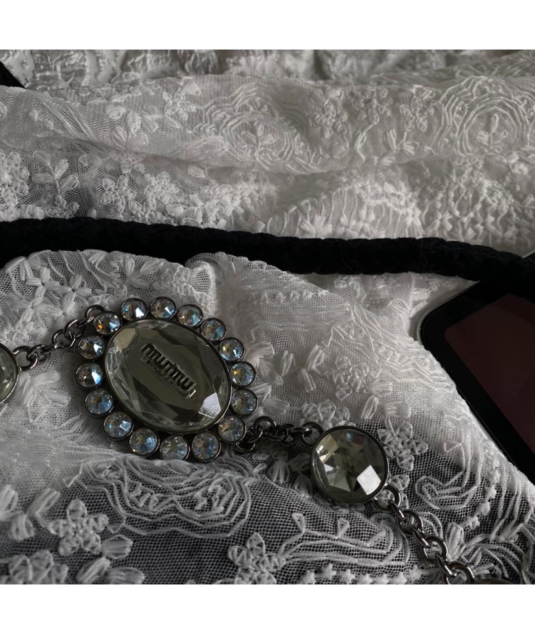 MIU MIU Черная бархатная сумка с короткими ручками, фото 2